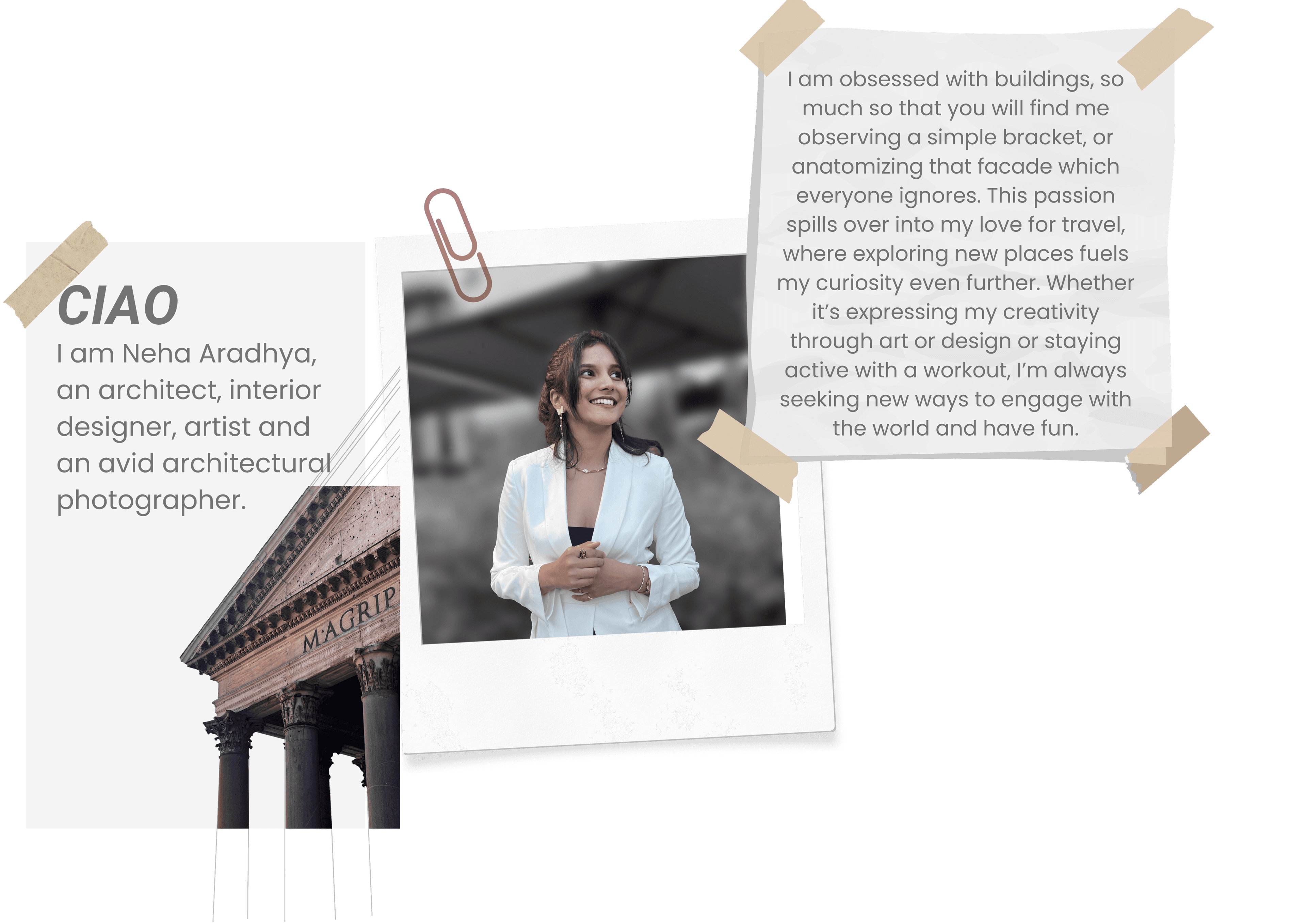 Collage of Neha Aradhya, and her biography